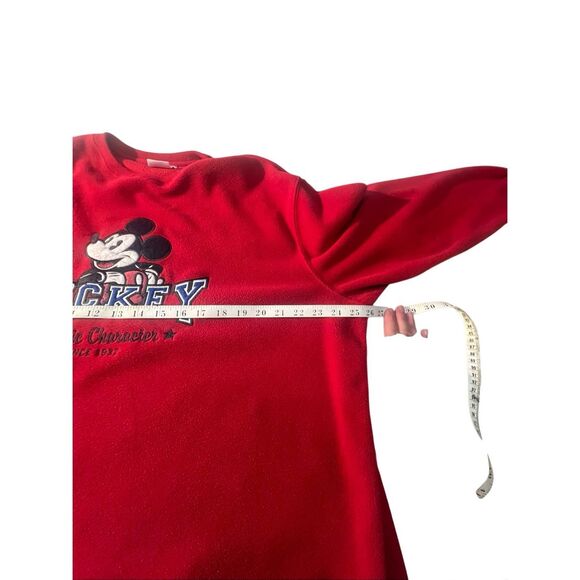 Disney Store Mickey Mouse Classic Character red fleece pullover sweatshirt Sz L - Picture 6 of 7